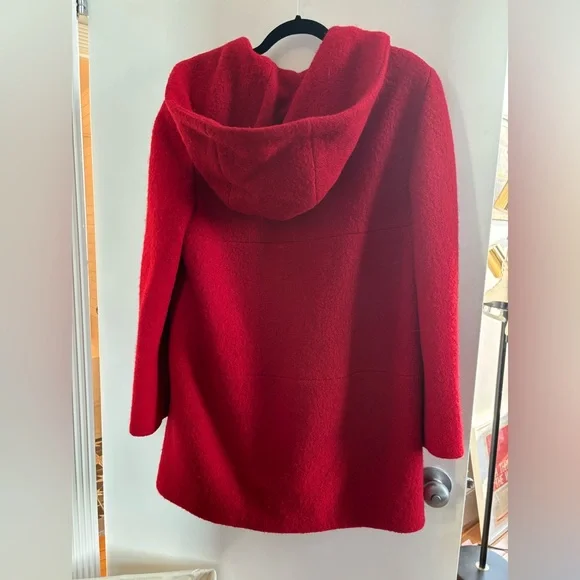 Liz Claiborne Red Wool Coat - Picture 3 of 4